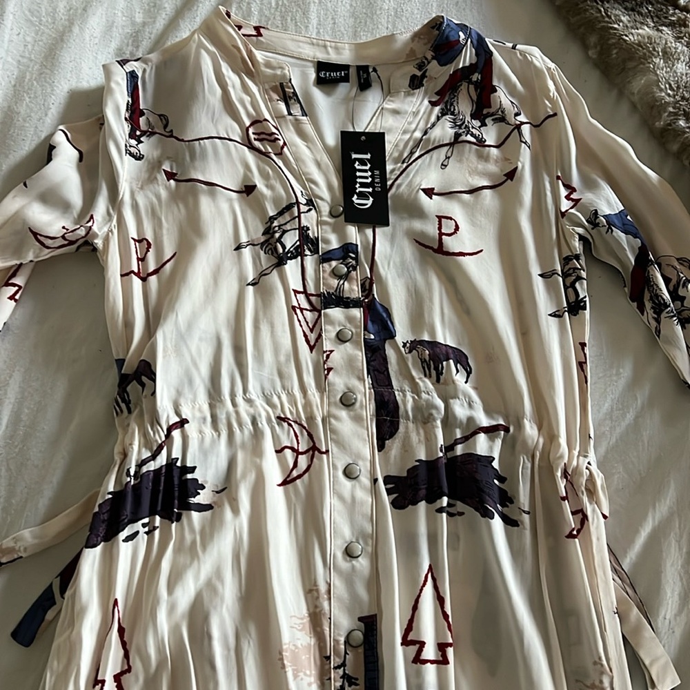 Cruel denim cattle brand dress